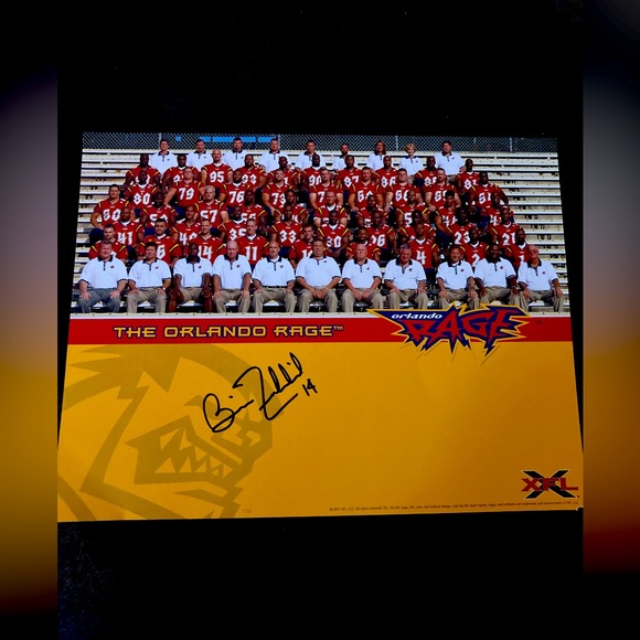 AFL Orlando Rage Team 8 x 10 Photo Signed QB Brian Kuklick #14 - Picture 1 of 1